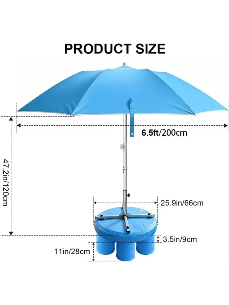 Brand new fast shippingBestsellerFloating Pool Umbrella, 6.5ft In-Pool Sunshade with UV-Resistant Coating, Portable Outdoor Shad