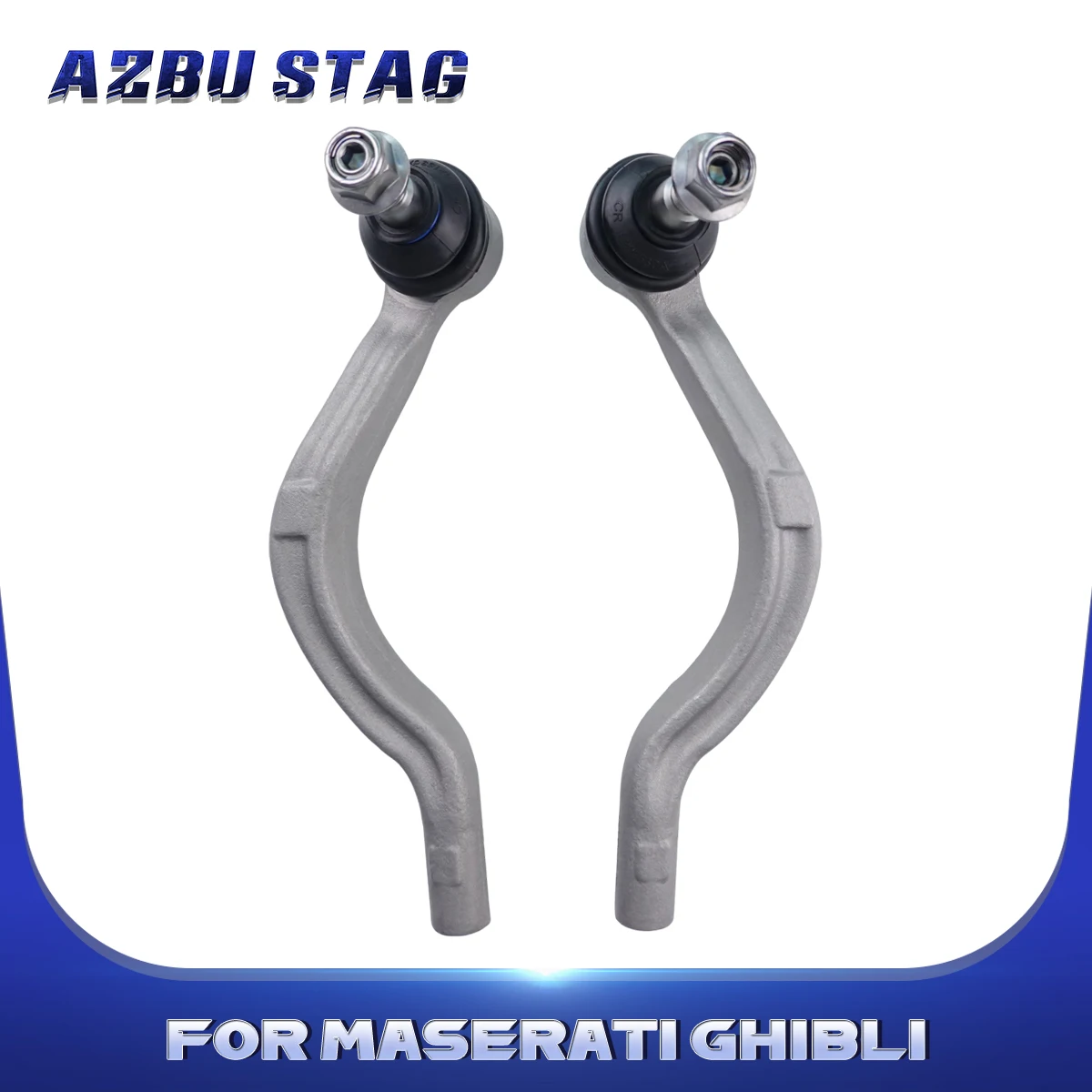 

AzbuStag 2Pcs Front Tie Rod Outer Ball Joint Mechanical Assist Suspension for Maserati Ghibli Quattroporte 2014 20152016