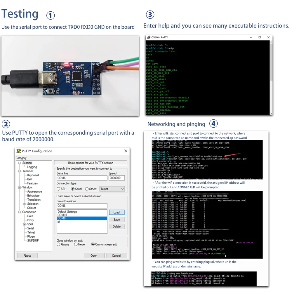 Diymore BL616 Development Board RISCV Core WIFI6 BT IoT Development Board Module Type-C 5V USB 480M high-speed USB2.0