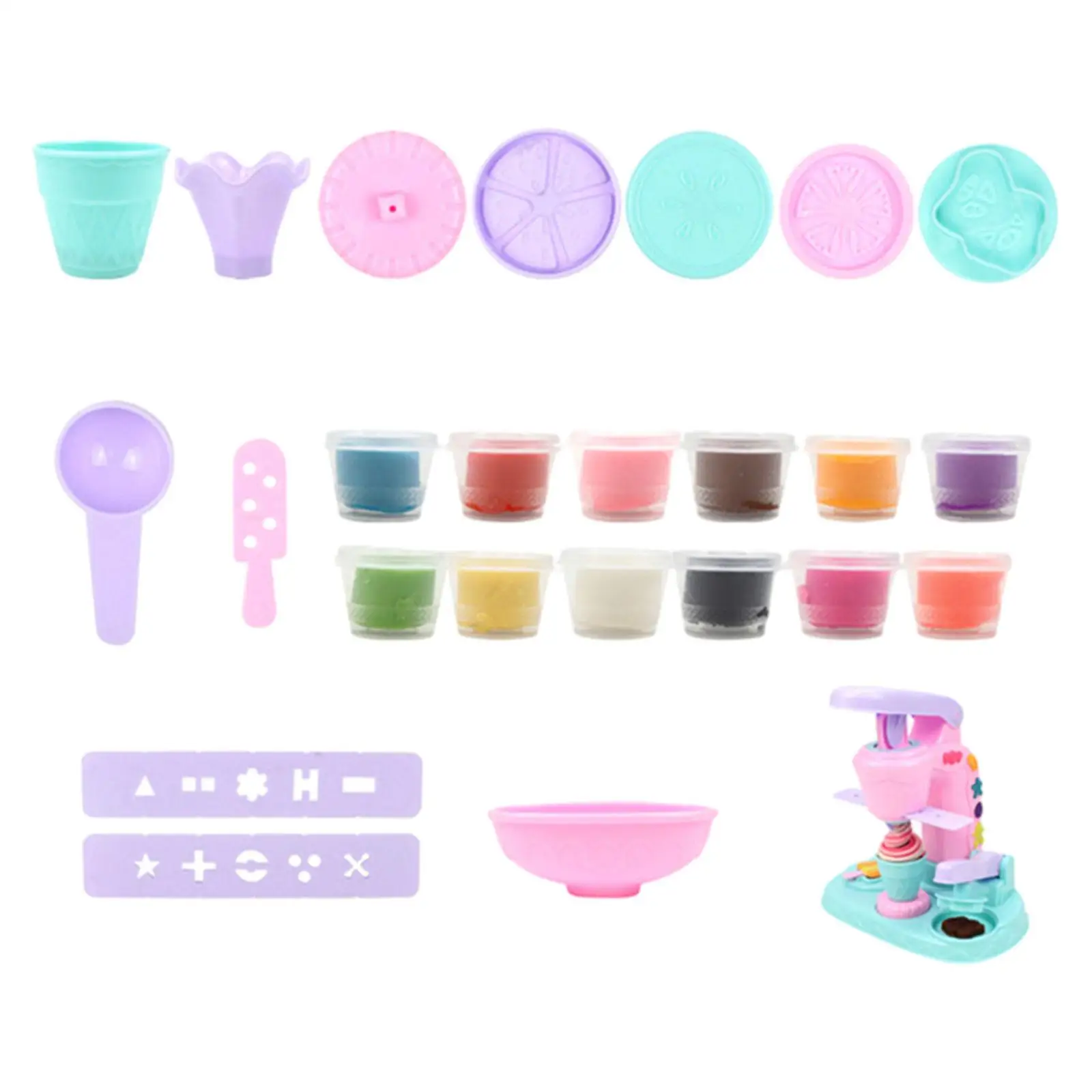 Pretend Ice Cream Machine Toy Full Set Dessert Playset for Gifts Boys Girls Ages 3 4 5 6 7 Year Old Toddlers Party Favors