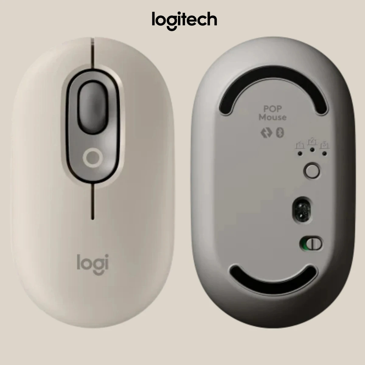 Keyboard Nirkabel Logitech POP - Sumbu TTC Mekanis, Desain Macaron Warna-warni, Kompatibel dengan Multi perangkat