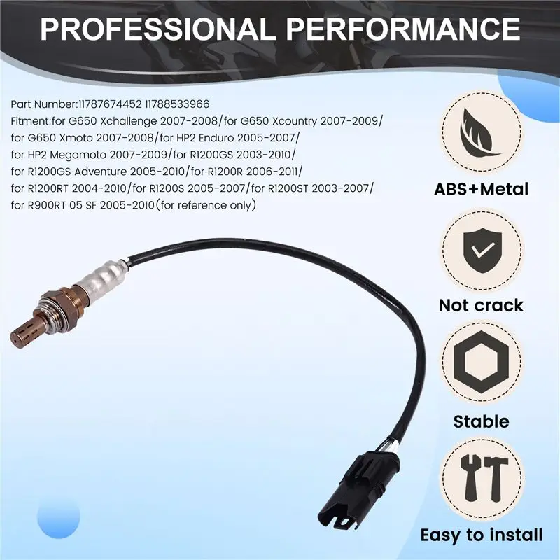 Compact 11787674452 Car Oxygen Sensor O2 Sensor 11788533966 For BMW R1200RTP R1200RT R1200 R900RT G650X G650 Auto Accessories