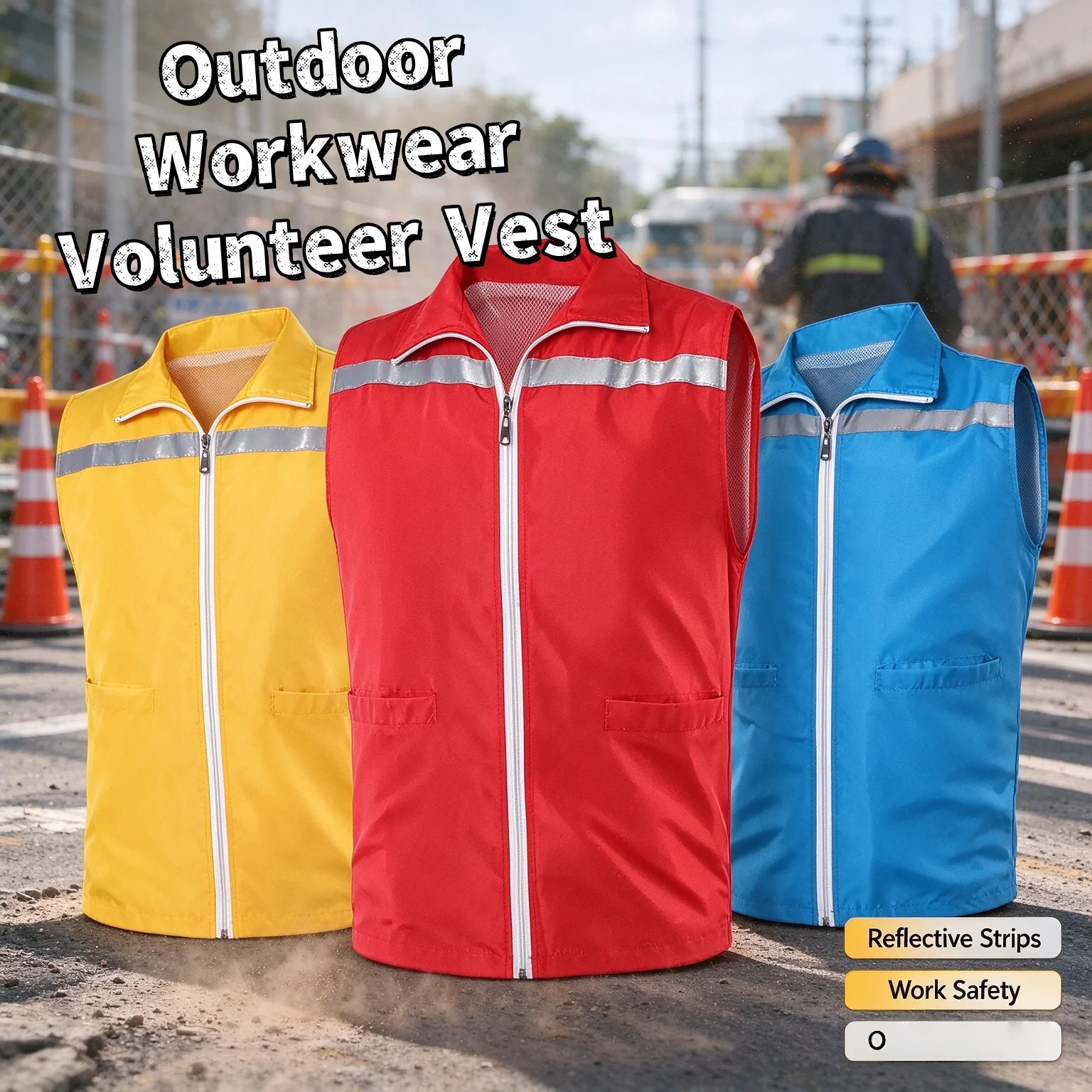 2026 New Printing Logo Vests Print Logo Men Woman Work Vest Workwear Uniform Outwear Volunteer Advertising Jacket Vest