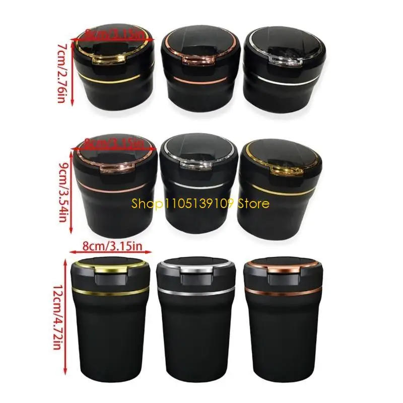 تصميمات حديثة LED LED Car منفضة سجائر خفيفة الوزن مع الضوء LED مع ضوء LED #6