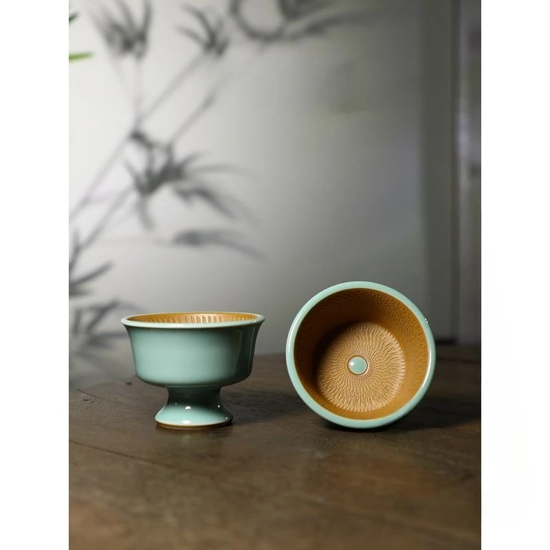 Handmade master cup, famous tea cup, double glaze combination