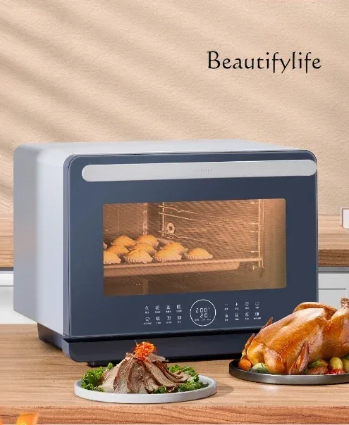 Back hot air heating temperature control steaming, baking and frying machine air frying desktop steaming oven household