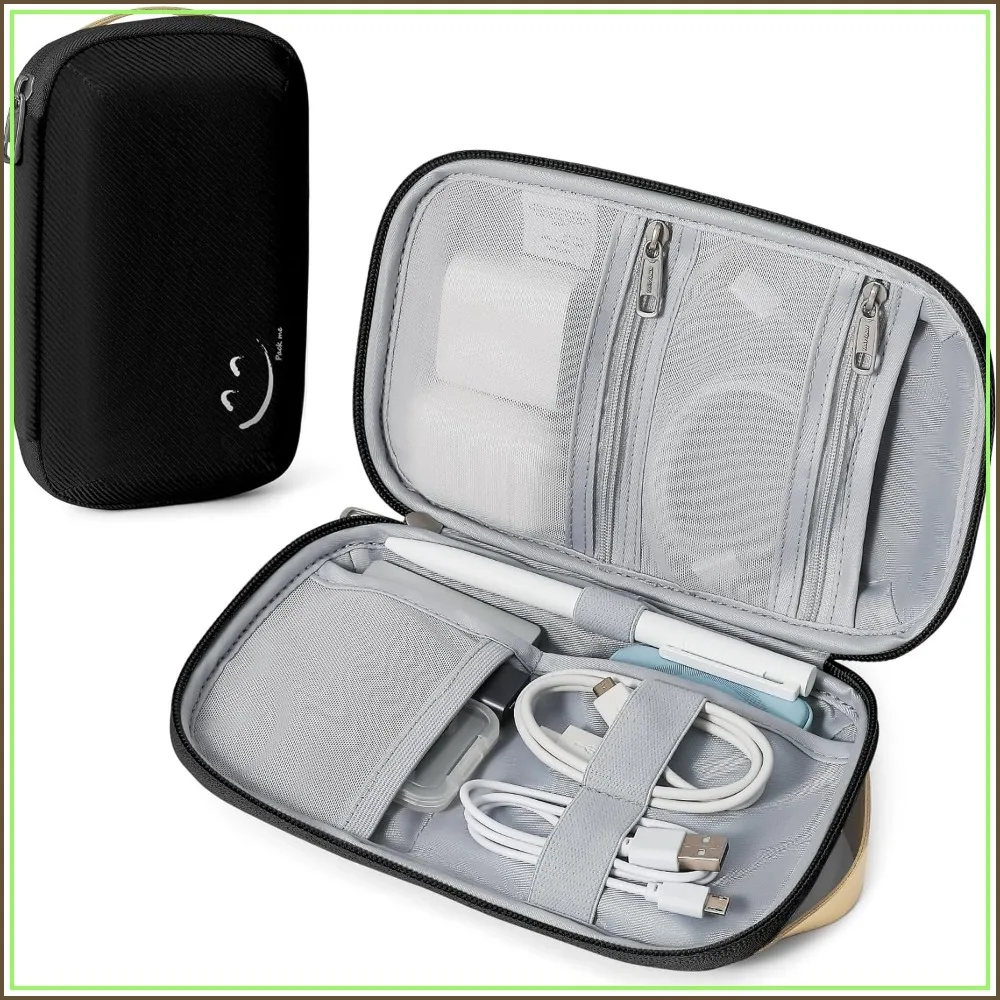 

Travel Cord Organizer, Small Electronic Organizer Travel Case, Cable Organizer Bag for Cords, Chargers, Phone, SD Card, USBs