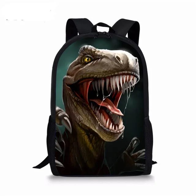 Ransel Gambar dinosaurus Jurassic World untuk anak perempuan laki-laki tas sekolah tas buku siswa tas Laptop ransel Travel kasual remaja