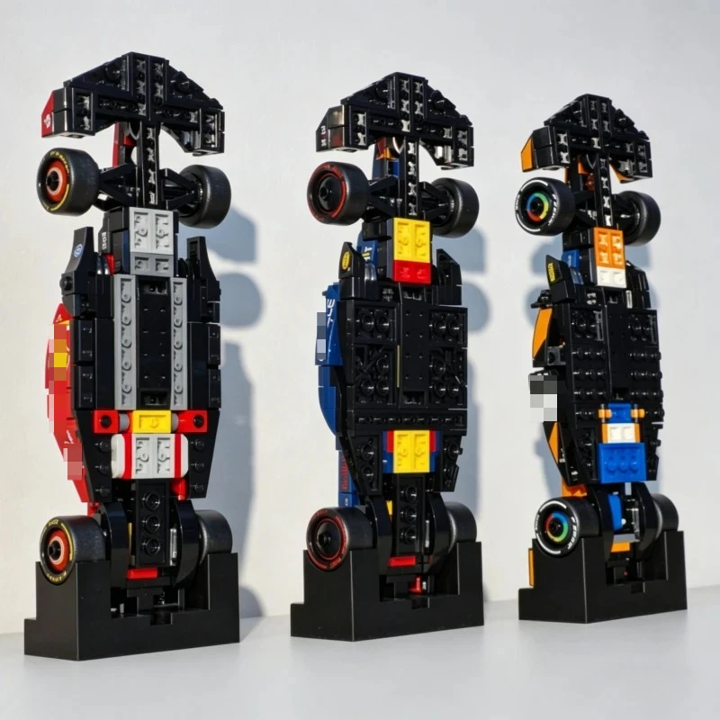 1pc Vertical Display Stand Plastic Rack For LEGO Speed Champion F1 Series Building Block Models Home Decoration