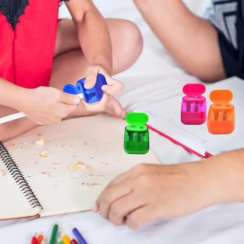 Pencil Sharpener Handheld Lightweight Pencil Sharpener With Storage Box Cute Manual Pencil Sharpeners For Kids School Home And