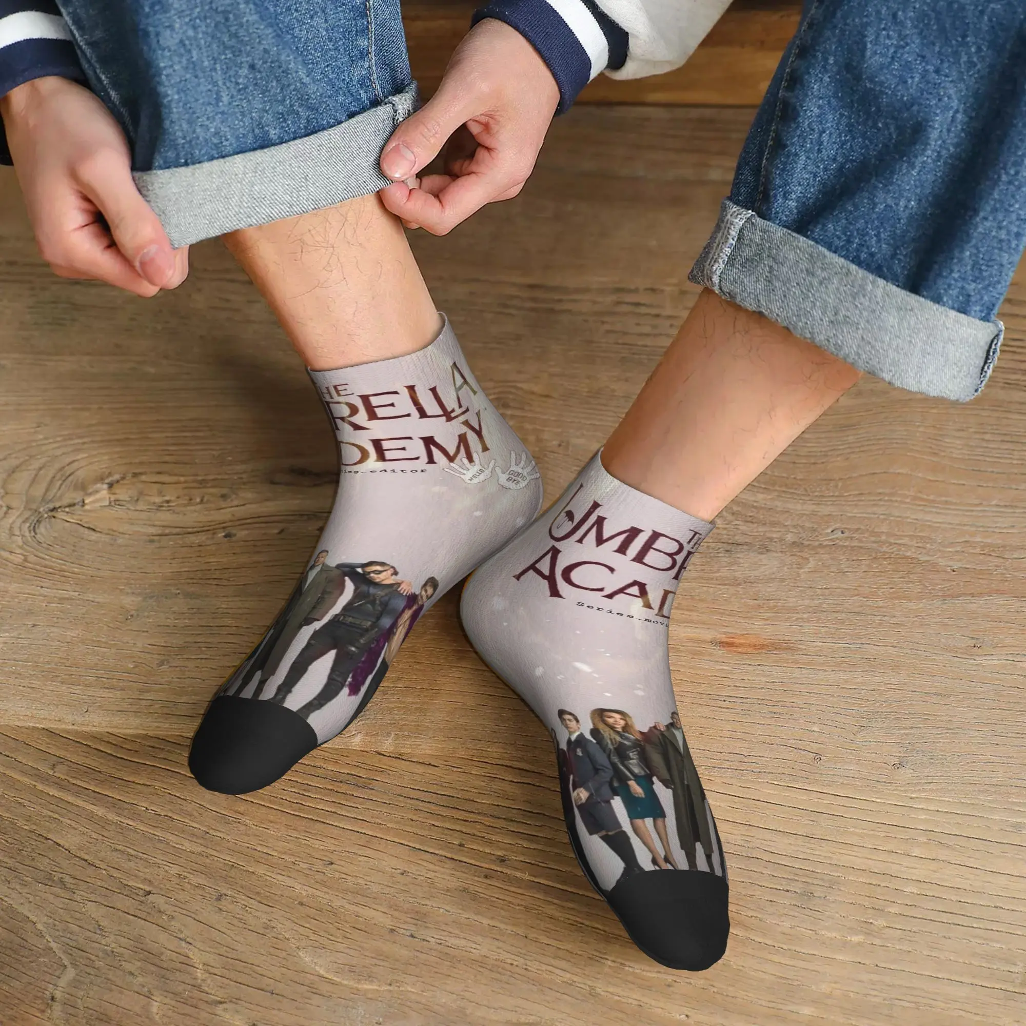 

Носки The Umbrella Academy Tv, впитывающие пот, в стиле Харадзюку, всесезонные носки, аксессуары для мужчин и женщин, рождественские подарки