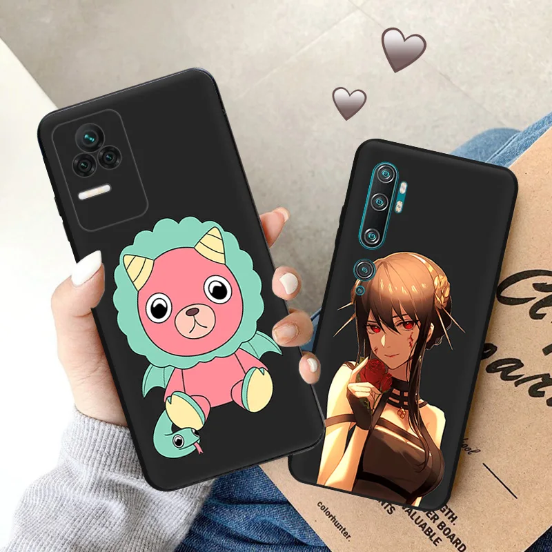 Ultra Thin Black Phone Case For Redmi Note11 11s A1 A2 Plus K60 K50 K40 Xiaomi 14 11t 11 Lite CC9 Pro Anime Spy × Family Cover