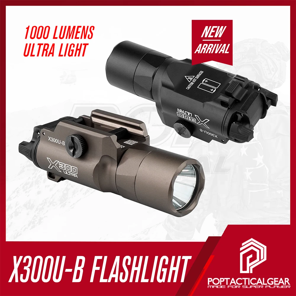 Tactical X300U-B Weapon Gun Light, Flashlight, Rifle Strobe, Hunting Flashlight Accessories, Fit 20mm Picatinny, New