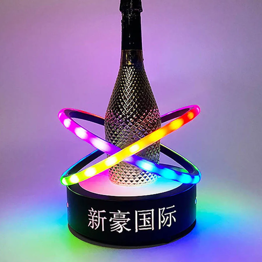 

Rechargeable LED Wine Bottle Display Stand LED Illuminated Bottle Holder Nightclub Bar Wine Champagne Bottle Glorifier Presenter
