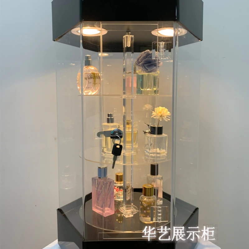 Customized cosmetics rotating display case, display cabinet, jewelry, jewelry, jewelry, perfume exhibition stand