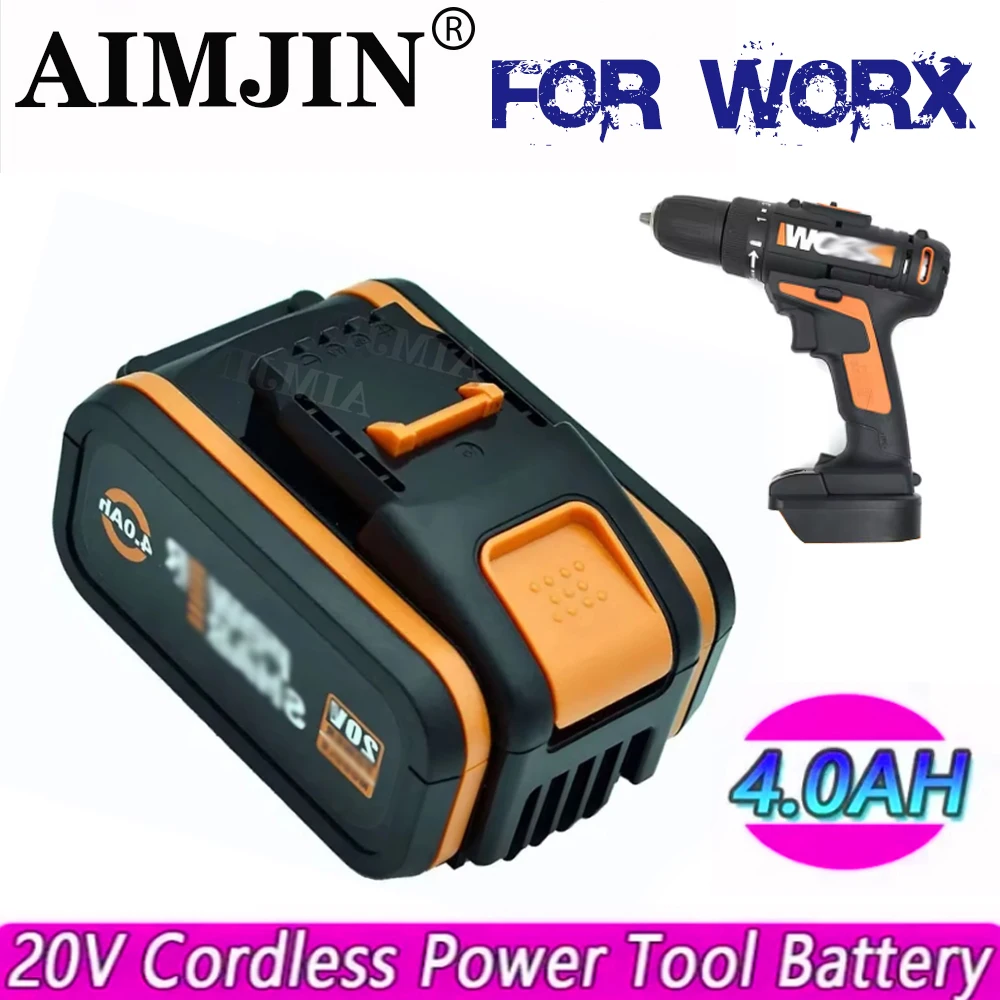 

for worx 20V 4.0Ah Lithium battery Rechargeable WA3553 WA3551 WA3553.1 WA3570 for All WORX Electric and Garden Tools