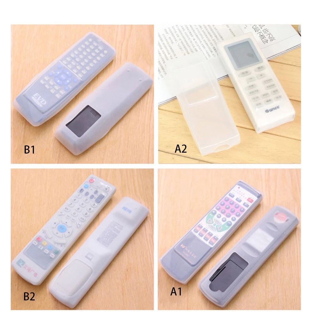 1PC Transparent Remote Control Silicone Protective Cover Household Stretchable Dust-Proof and Waterproof Remote Control Cover