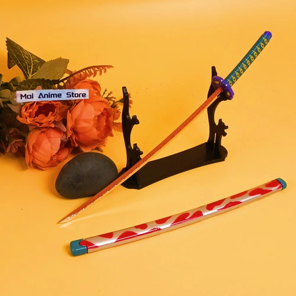 10 بوصة شيطان القاتل كاتانا ميتيل الأصلي الساموراي أنيمي يوريتشي كوكوشيبو نينجا سكين السيف الحجم الحقيقي كاتانا لعبة غير حادة هدية