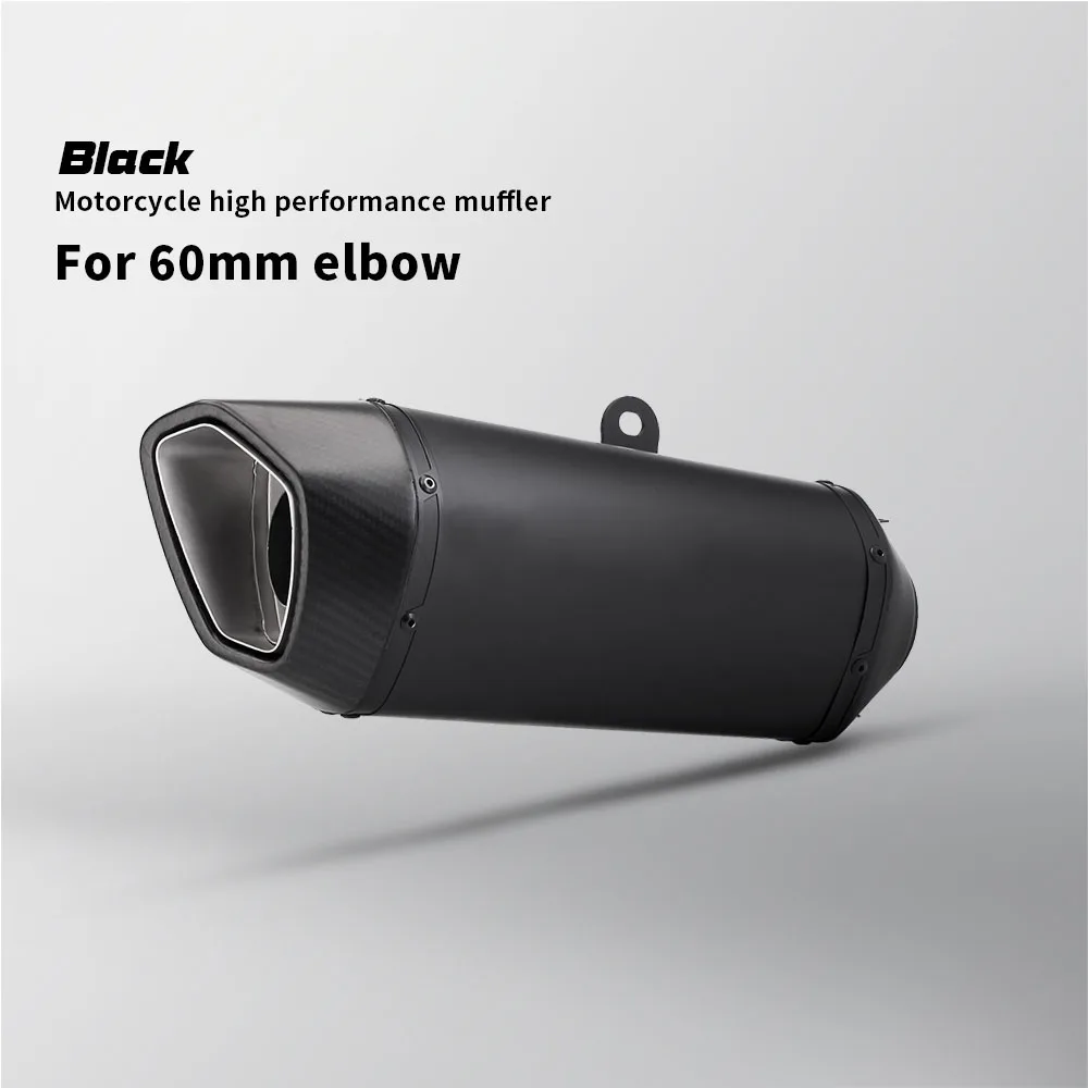 

General Motorcycle Exhaust Carbon Fiber Tip Muffler Pipe 60mm For z400 SV650 450sr crf1100 Nmax Z125 VERSYS650 CBR150R GIXXER250