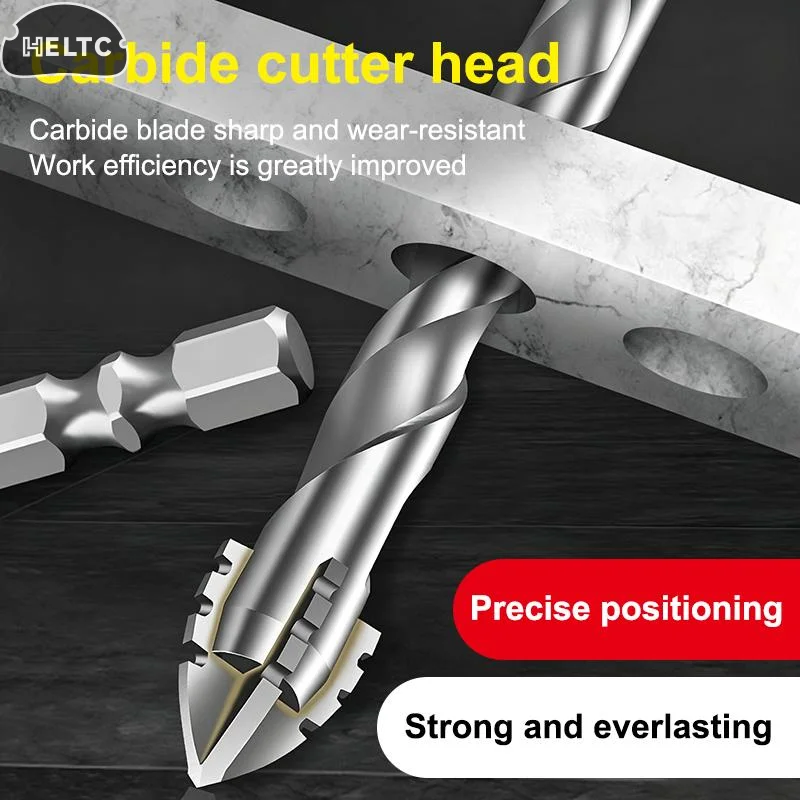 

6Pcs Shark Tooth Drill Bits 5-12 Mm Carbide Drill Bits Suitable For Ceramic Tiles Concrete And Steel