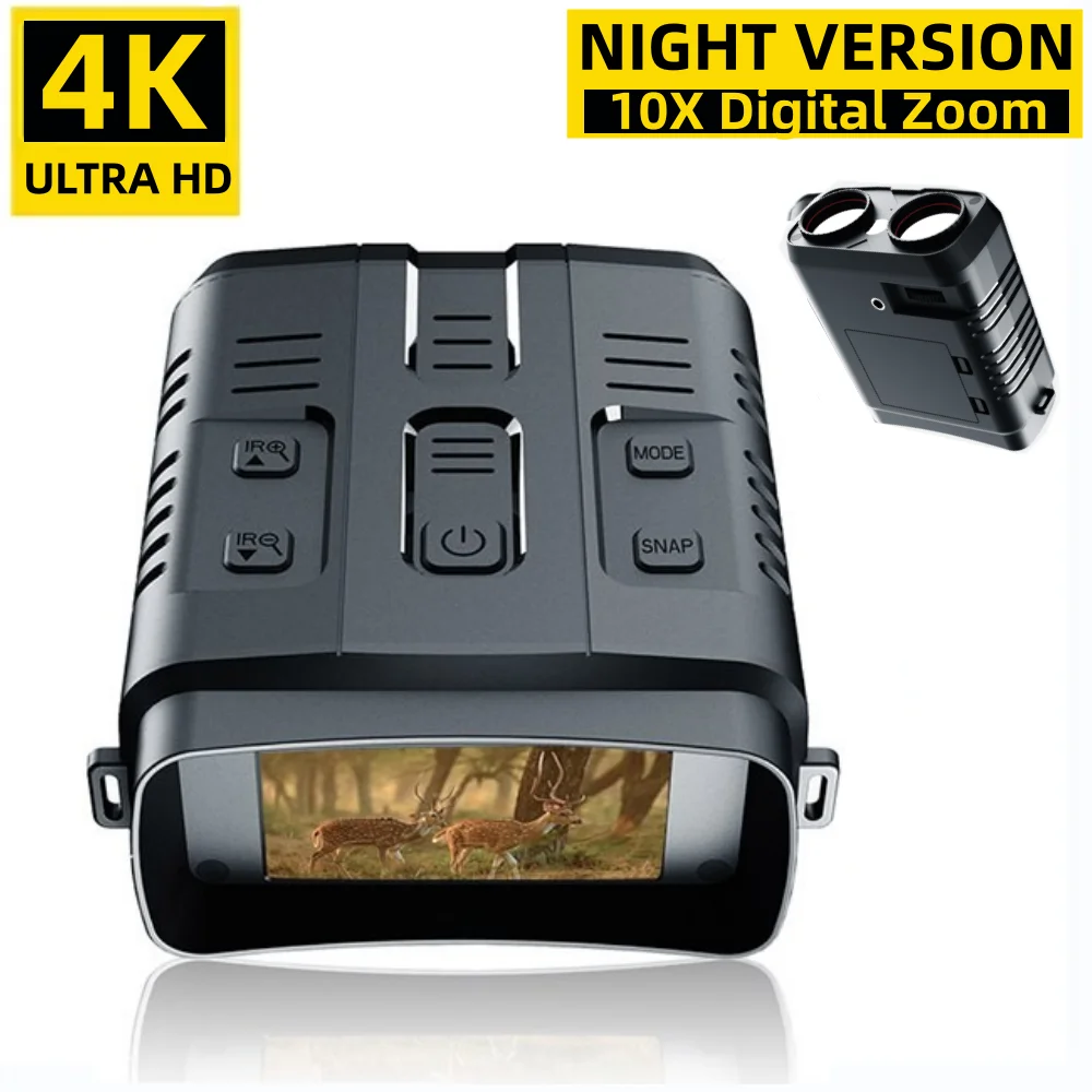 

Night Vision Binoculars Device 10x Digital 800m Full Dark 8W Infrared WiFi 4K Telescope Goggles For Hunting Camping Video Record