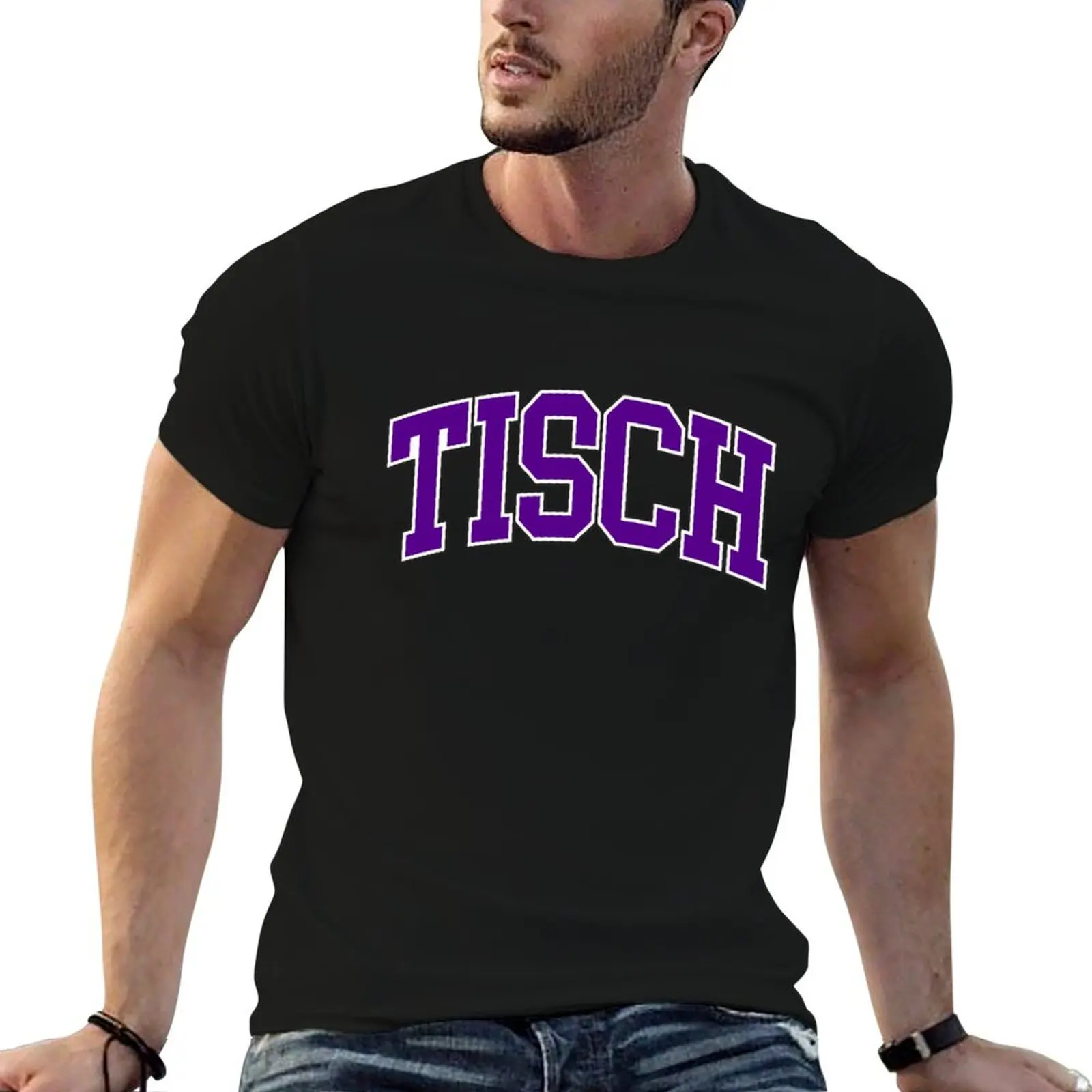 

nyu tisch - college font curved T-Shirt man t shirt graphic man t shirts high quality luxury brand T-Shirt