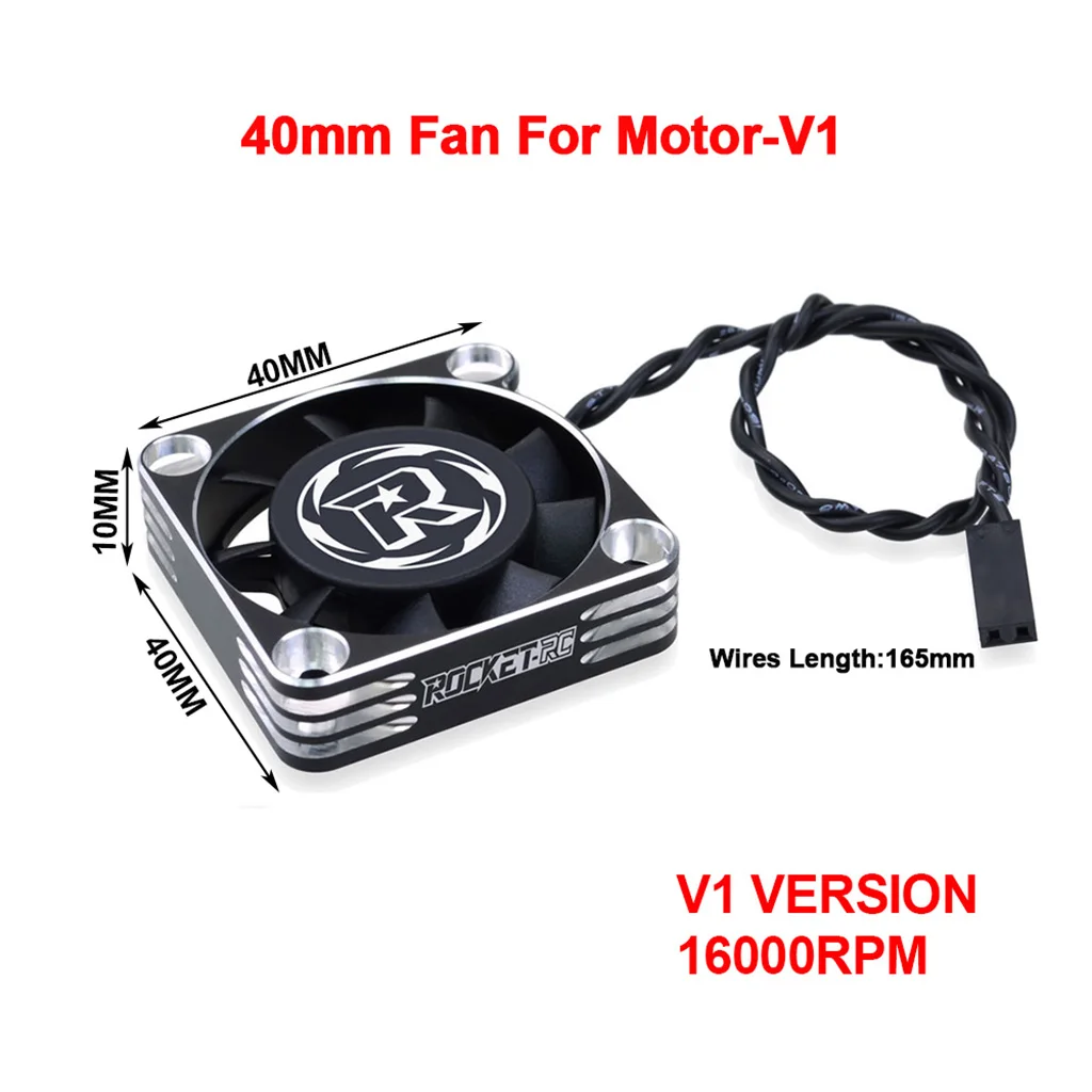 RC Auto Motor Lüfter Surpasshobby Rokcet-RC 30mm 40mm Metall Lüfter Für 1/10 1/8 540 550 3650 Motor Wärmeableitung – Detail 6