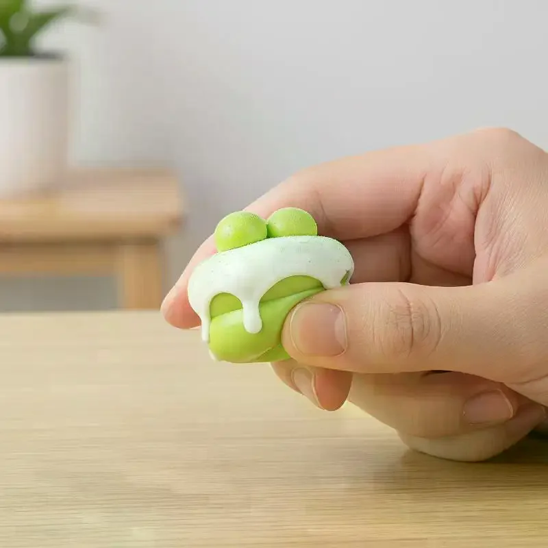 1Pcs Super Soft Slow Rebound Toys Green Grape/Mango Souffle Squeeze Toy For Stress Relief Home Relaxation Kids Gifts