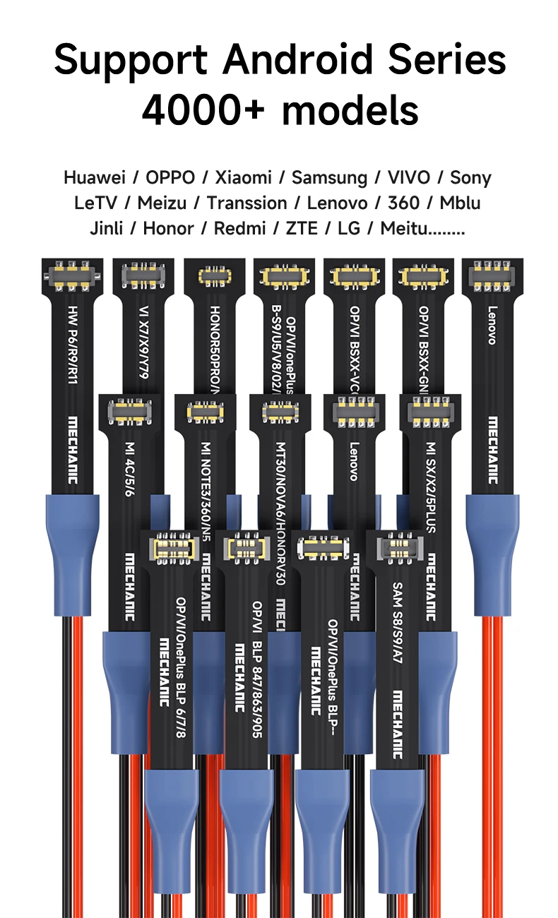 【MECHANIC】 Power Boot Cable for iPhone Android Samsung Xiaomi 4000+ Models iphone 6-16 Durable Plug-and-Play FPC Charging Cord‌