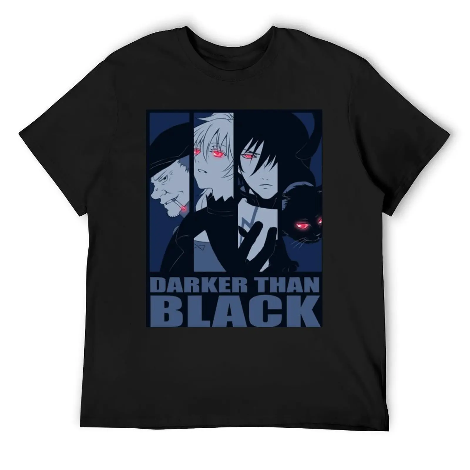 Футболка Darker Than Black, модные рубашки, баскетбольные футболки с рисунком, новое издание, футболка с рисунком, мужские рубашки, футболка с рисунком