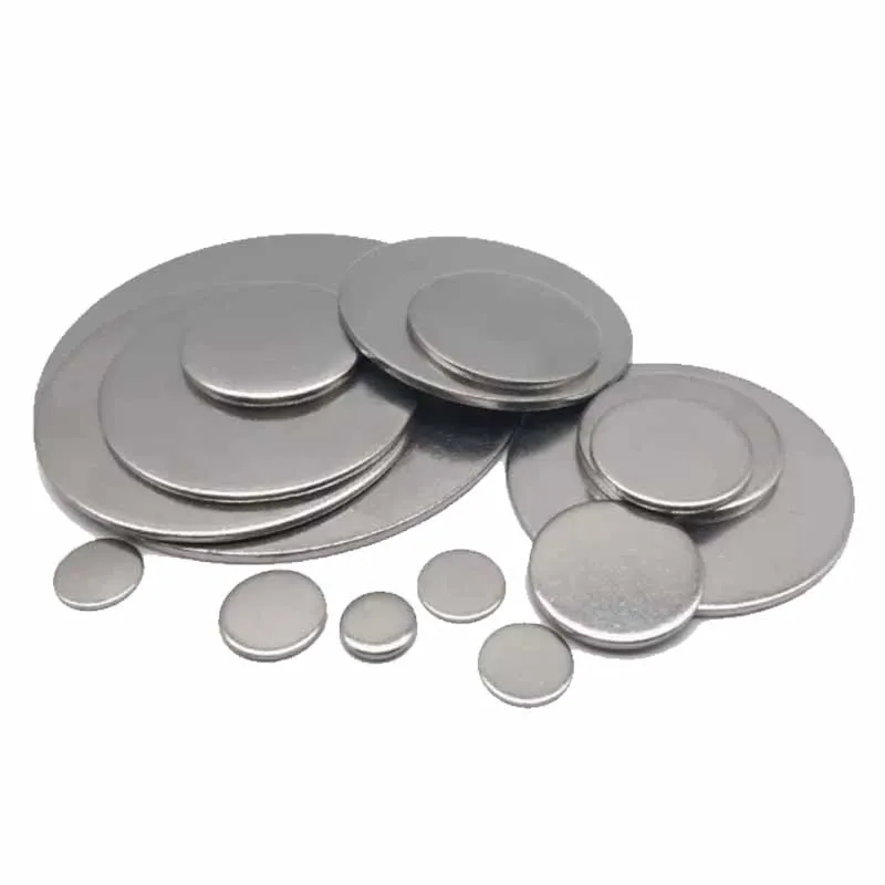 Stainless Steel Round Plate Circular Sheet 304 SST Disc Flat Round Disk Panel Dia 6-100mm Thickness 1-2.7mm For DIY Necklace