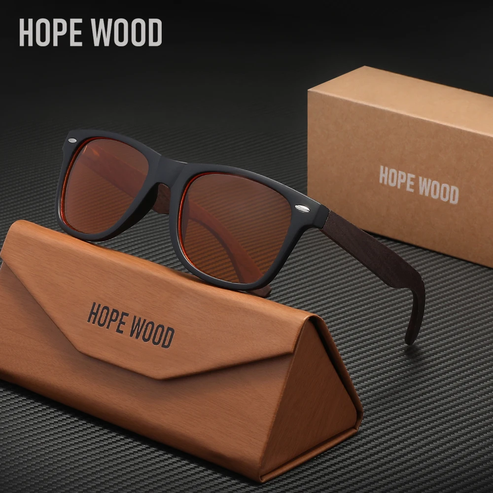 

HOPEWOOD Brand Fashion Wooden Blue Light Blocking Glasses For Men Women Reading Protection Eyewear