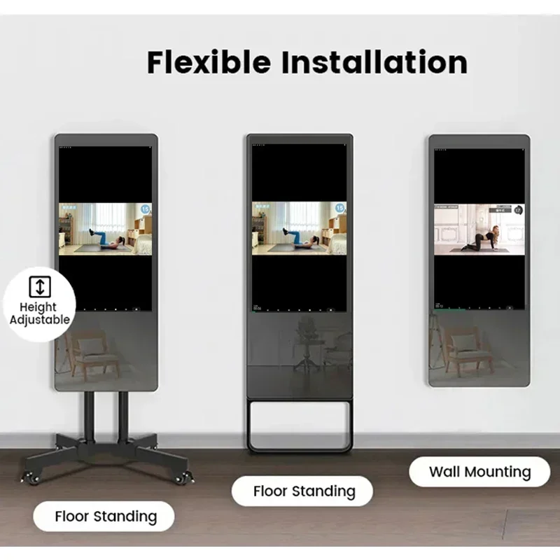 2026Factory 40in Home Smart Android Exercise Fitness Mirror Touch Screen Huge Interactive Gym Workout