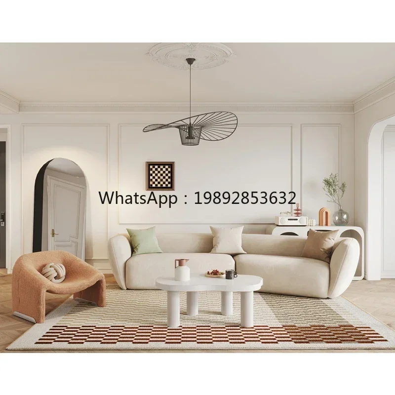 A2-7   Special-Shaped Sofa Curved Corner Three-Seat Small Apartment Living Room Technology Cloth
