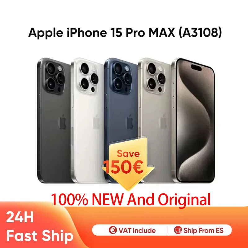 Apple iPhone 15 Pro MAX 8GB RAM 256GB ROM Phone Apple A17 Pro Bionic Chip 6.7'' 120Hz Super Retina XDR Display NFC CN Version