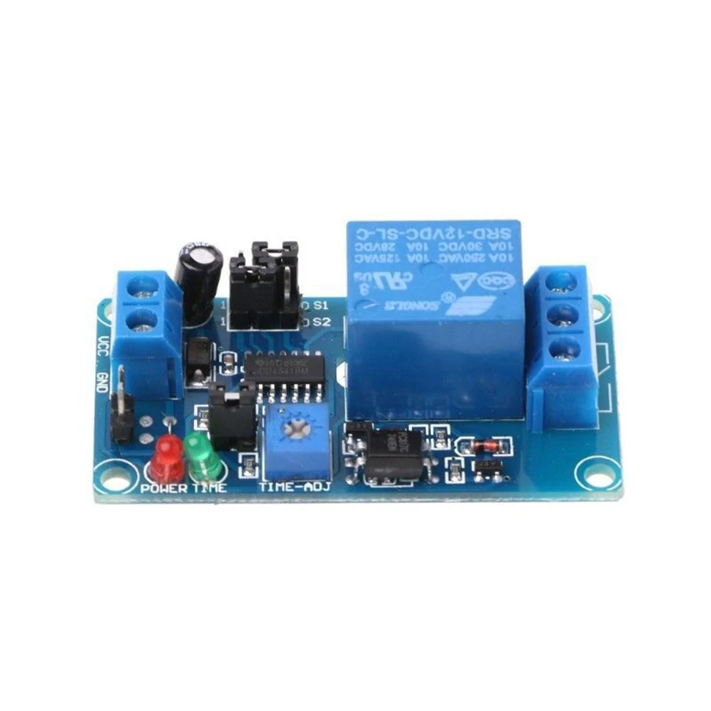 Delay Relay Switch Practical 12V Normally Open Time Delay Relay Module with 8 Time Ranges 250V AC/10A 30V DC/10A