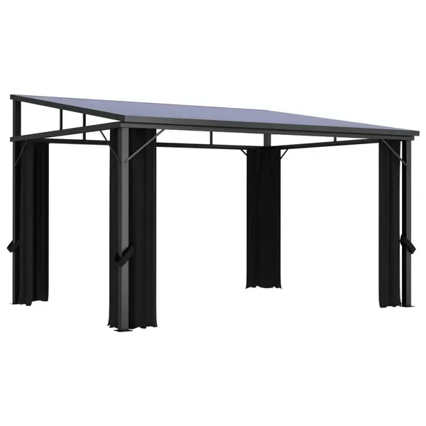 

Уличный шатер-беседка с занавесками 13.3'x9.6'x8' (антрацит)