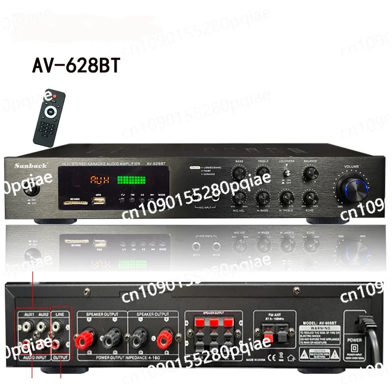 2000W Bluetooth Power Amplifier Audio Subwoofers Home Karaoke Theater KTV HiFi Stereo Surround Sound Digital Amplifiers