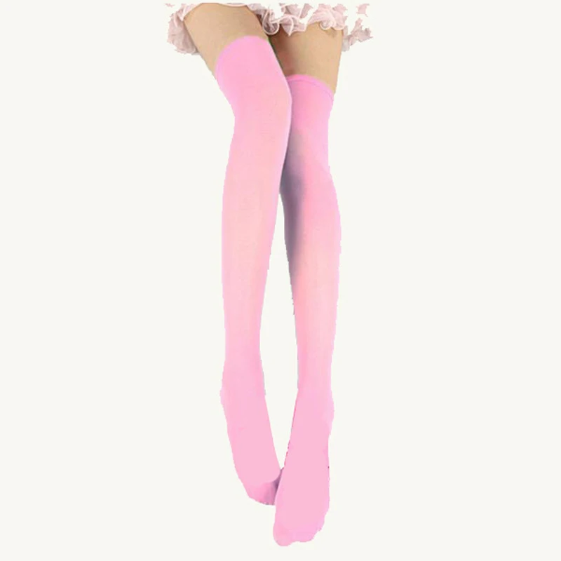 

Yellow Socks Stocking Women Black Deep Pink Over Knee Thigh White Skin Green Royal Blue Thigh High Socks Long Boot Socks
