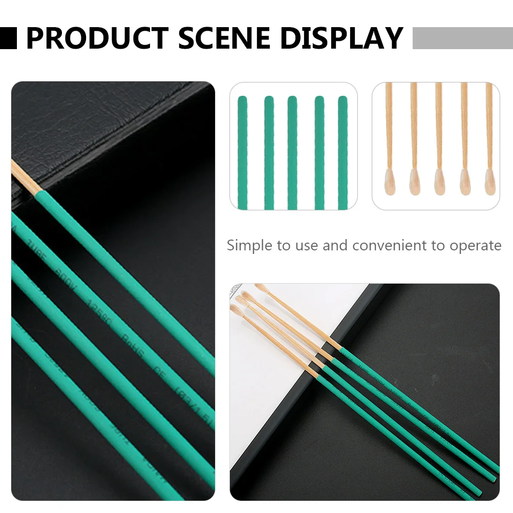 

10pcs Bamboo Spoons Green Earwax Removal Tools For Home Use Cleaning Accessories Ear Wax Pickers Household Ear Picks