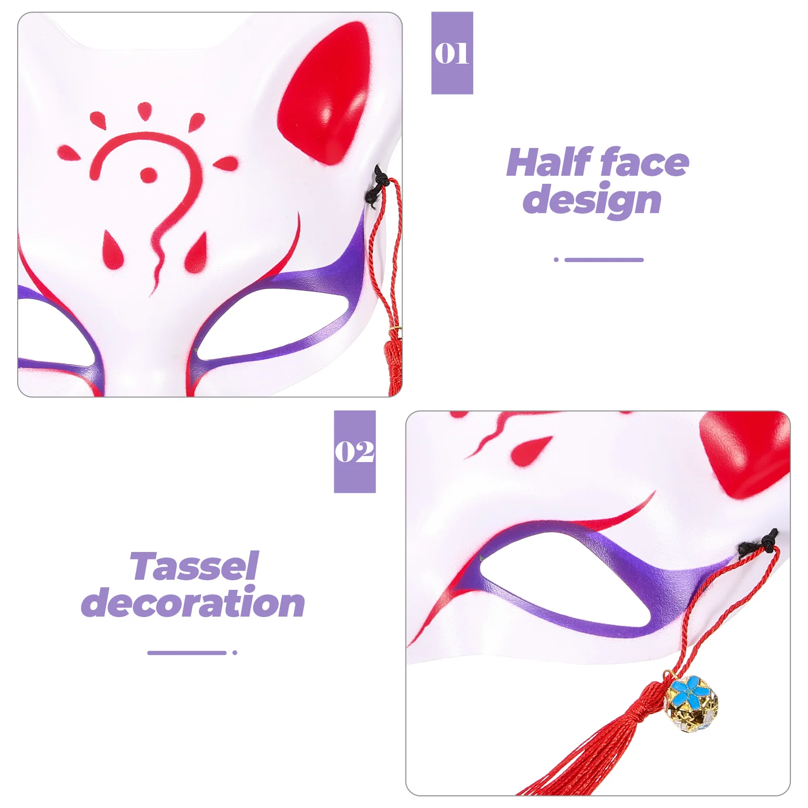 

Hefeng Cat Mask Masquerade Cartoon Party Cosplay Headpiece Accessories Costume Cute Props Makeup