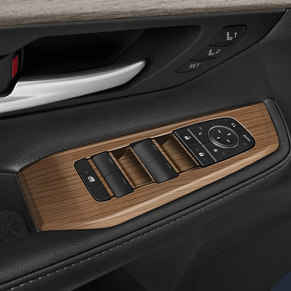 

LHD! Fit for Toyota Grand Highlander 2024 2025 ABS Carbon Fiber Look Interior Door Window Switch Cover Trim 4pcs