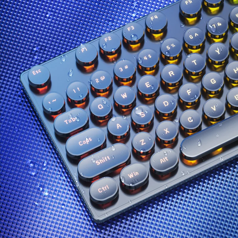 Mechanical feel keycaps Wired keyboard Mouse set Laptop e-sports