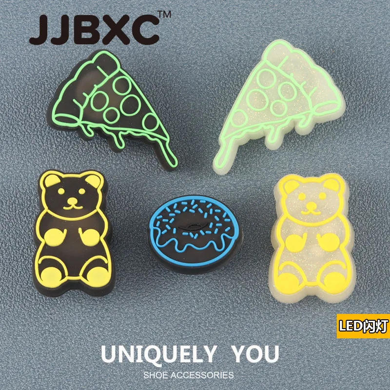 

JJBXC CHARM обувь с пряжкой, аксессуары для обуви, светодиодные аксессуары для модной обуви для пиццы «сделай сам», подходят для кроссовок