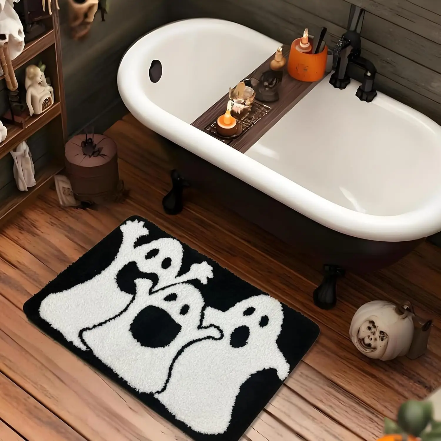 

Коврик VIKAMA из искусственного кашемира на Хэллоуин для гостиной и спальни, водопоглощающий, противоскользящий и легко чистится