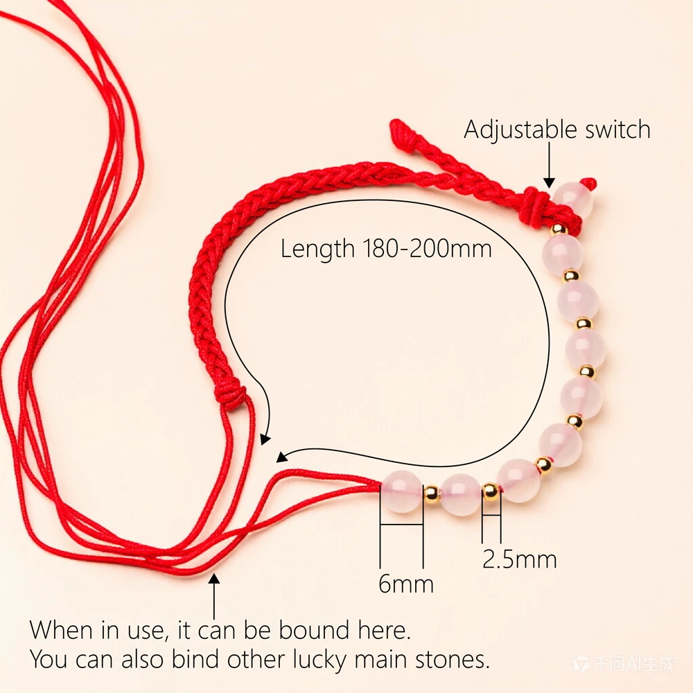 Chinese Style 6mm Beads Hand Woven Adjustable Bracelet Women Men Red Green Purple Grey Blue Pink Rope Men Female Party Gift Girl