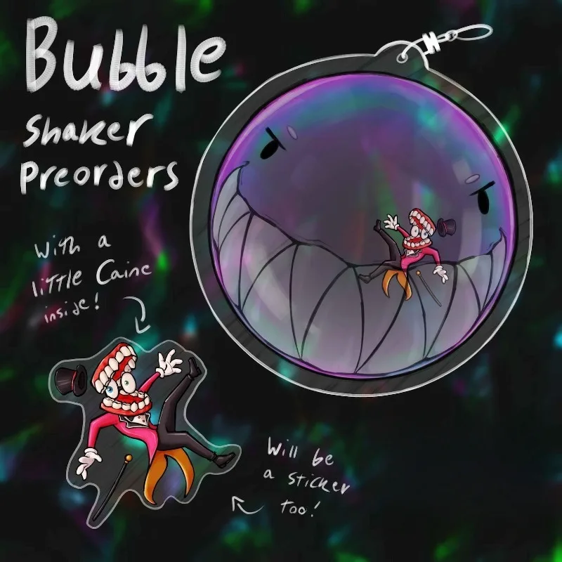 

PREORDERS Bubble and Caine Shaker Keychain Acrylic Ornament Original Handmade Gift for Friends Collection Expand DIY Cute
