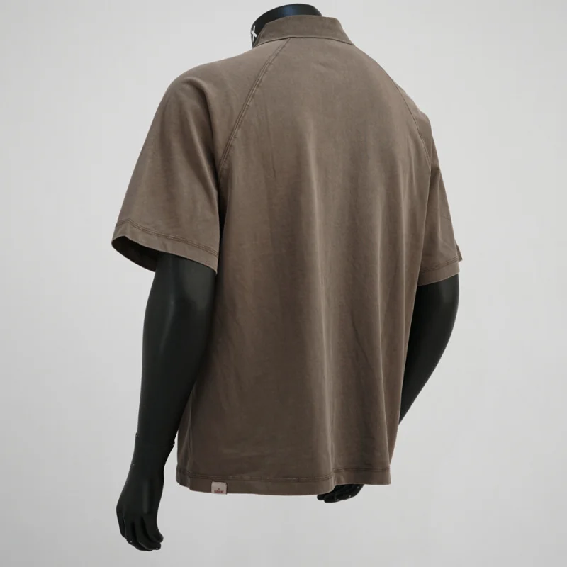 قميص بولو بياقة ريترو بأكمام قصيرة للرجال في الصيف، أزياء راقية، فضفاض، مغسول، تي شيرت بسيط وغير رسمي