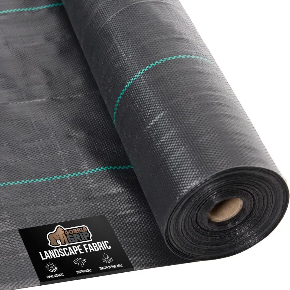 

6x100 FT Heavy Duty Weed Barrier Fabric, Tear Resistant UV Blocking Landscape Material for Garden Beds & Mulch