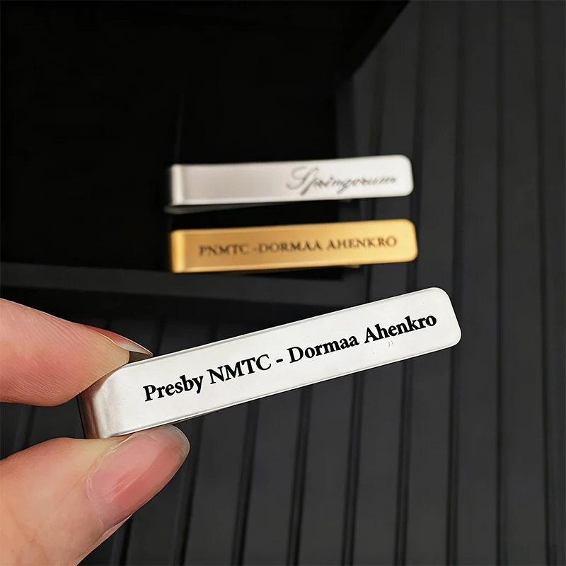 

50mm Length Stainless Steel Custom Name Text Tie Clips Man Personalized Business Wedding Bride Groom Necktie Jewelry Accessories